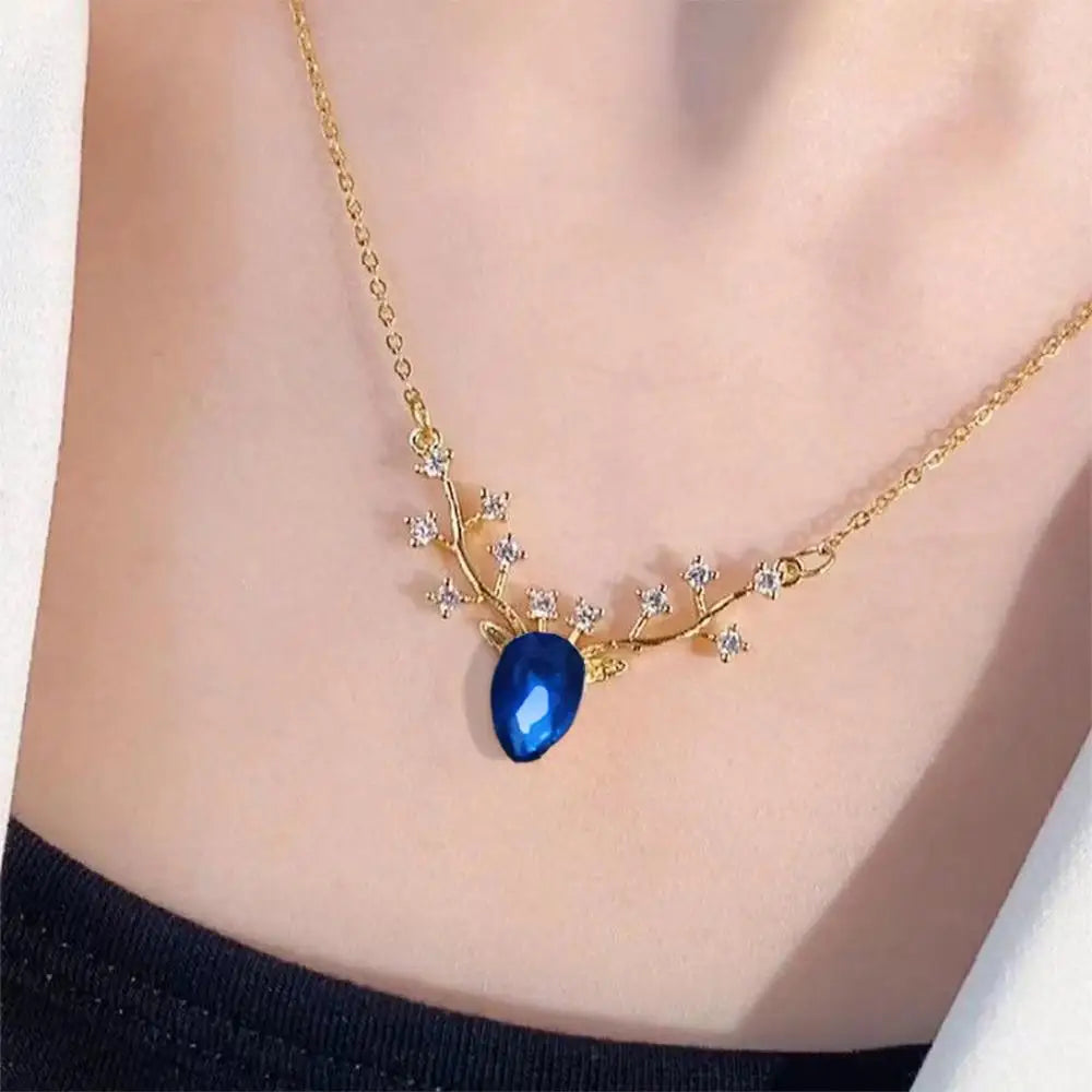 Niche neck accessories elegant fashion trend shiny pendant necklace